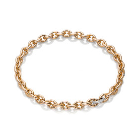 Weißgold, Halsschmuck, IsabelleFa Halskette "Navette 12 Pavé" 04712/45BMO-ROS