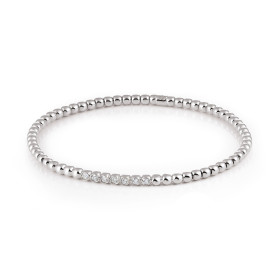 Weißgold, Armschmuck, Al Coro Stretchy Armband A700W