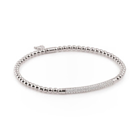 Weißgold, Armschmuck, Al Coro Stretchy Armband A350W