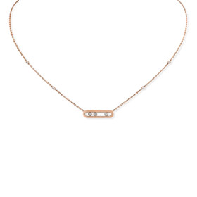 Roségold, Halsschmuck, Messika Move Classique Baby Halskette 04323-PG