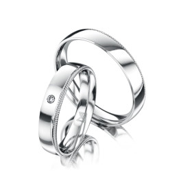 Weißgold, Ringe, Meister Trauringe Phantastics 112.9021.01/112.9021.00-W