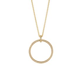 Gelbgold, Halsschmuck, Schmuckwerk Anhänger Saturn mit Halskette SH215-GG