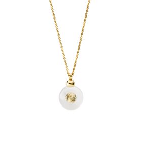 Gelbgold, Halsschmuck, Schmuckwerk Anhänger Glasklar mit Halskette DH567-GG-GW-BB