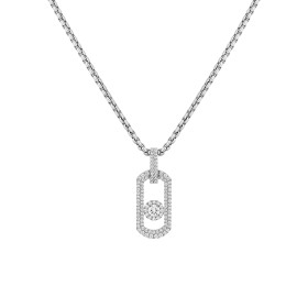 Titan, Halsschmuck, Messika So Move Titan Anhänger mit Halskette 13680-TN