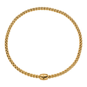Gelbgold, Halsschmuck, FOPE Eka Flex'it Halskette mit dekorativem Verschluss 07F10CX_BN_G_XGX_034