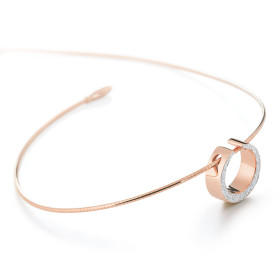 Roségold, Halsschmuck, Al Coro Mezzaluna Anhänger P2059R