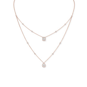 Roségold, Halsschmuck, Messika My Twin Halskette 12966-PG