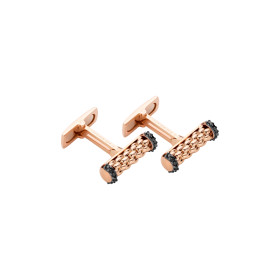 Roségold, Armschmuck, FOPE Solo Manschettenknöpfe mit schwarzen Diamanten 00206GX_BN_R_X3X_000