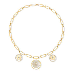 Gelbgold, Halsschmuck, Messika Lucky Move Charms Choker Kette 11972-YG