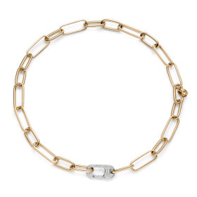 Weißgold, Halsschmuck, IsabelleFa Halskette "Coquette 10 Pavé" 41110/45BKA-ROS