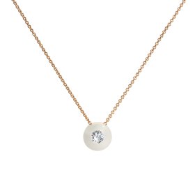 Rotgold, Halsschmuck, Schmuckwerk Halskette Glasklar DH887-RG-GW