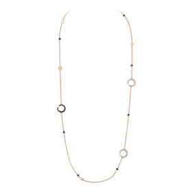 Roségold, Halsschmuck, Al Coro Mezzaluna Collier C365BSR