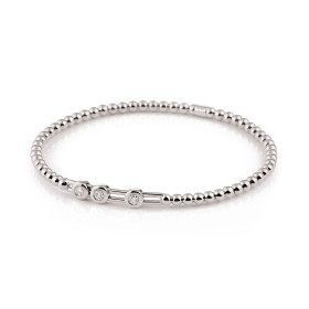 Weißgold, Armschmuck, Al Coro Stretchy Armband A707W
