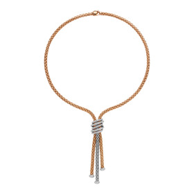Weißgold, Halsschmuck, FOPE Solo Halskette mit Diamanten 65106CX_PB_R_RBR_043