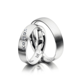 Weißgold, Ringe, Meister Trauringe Phantasics 112.8855.01/112.8855.00-W