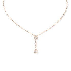 Roségold, Halsschmuck, Messika My Twin Tie Halskette 06693-PG