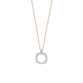 Roségold, Halsschmuck, Bigli Mini Waves Anhänger mit Kette 23H84RWdia_45