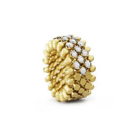Gelbgold, Ringe, Serafino Consoli Brevetto Multi-Size Ring RMS 5HM4 YG WD