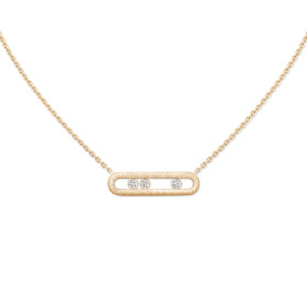         Gelbgold, Halsschmuck, Messika Move Classique Ciselé Halskette 14667-YG