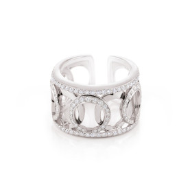 Weißgold, Ringe, Al Coro Mezzaluna Ring R7626WW