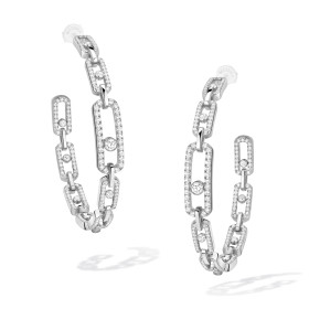 Weißgold, Ohrringe, Messika Move Link Creolen 12362-WG