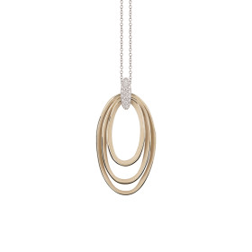 Weißgold, Halsschmuck, Annamaria Cammilli Dune Chic Pavé Anhänger mit Halskette GPE3671PAVN