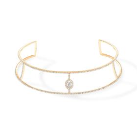 Gelbgold, Halsschmuck, Messika Glam'Azone Pavé Skinny Choker 05746-YG