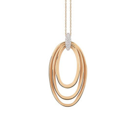 Weißgold, Halsschmuck, Annamaria Cammilli Dune Chic Pavé Anhänger mit Halskette GPE3673PAVJ
