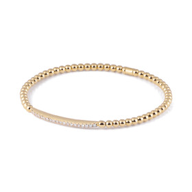 Gelbgold, Armschmuck, Al Coro Stretchy Armband A105G