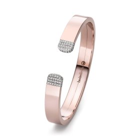 Rotgold, Armschmuck, IsabelleFa Armspange "Flix.Flex Rechteckig 9" Pavé 02131-09-BR-59-RR