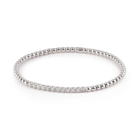 Weißgold, Armschmuck, Al Coro Stretchy Armband A701W