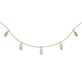         Roségold, Halsschmuck, Messika Move Uno Choker Kette mit Quasten 12150-PG