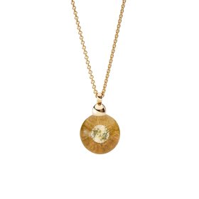Rotgold, Halsschmuck, Schmuckwerk Glasklar Anhänger mit Halskette DH587-RG-RG-BB