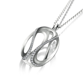 Weißgold, Halsschmuck, Meister Women's Collection Anhänger mit Kette 140.4995.00-W