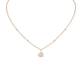 Roségold, Halsschmuck, Messika Joy Coeur Halskette 11437-PG