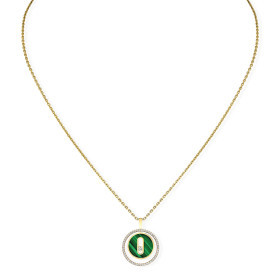 Gelbgold, Halsschmuck, Messika Lucky Move Kette KM Malachit 11585-YG
