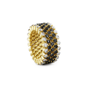 Gelbgold, Ringe, Serafino Consoli Brevetto Multi-Size Ring, Ref: RMS 5F2 YG WD BD