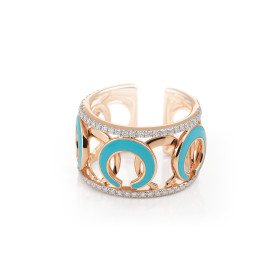 Weißgold, Ringe, Al Coro Mezzaluna Ring NR750TQWR