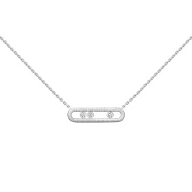         Weißgold, Halsschmuck, Messika Move Classique Ciselé Halskette 14667-WG