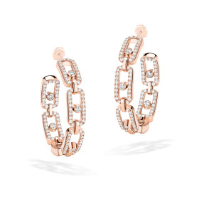 Roségold, Ohrringe, Messika Move Link Creolen 12716-PG