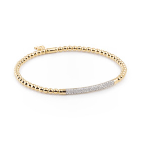 Gelbgold, Armschmuck, Al Coro Stretchy Armband A350G