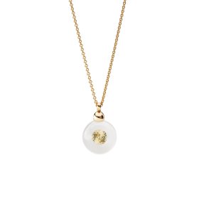 Rotgold, Halsschmuck, Schmuckwerk Anhänger Glasklar mit Halskette DH567-RG-GW-BB