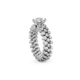 Weißgold, Ringe, Serafino Consoli Brevetto Solitaire Multi-Size Ring, Ref: RMS SL WD 100 3F2 WG WD