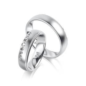 Weißgold, Ringe, Meister Trauringe Phantastics 112.9032.01/112.9032.00-W