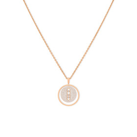         Roségold, Halsschmuck, Messika Lucky Move MM Pavé Collier 07395-PG