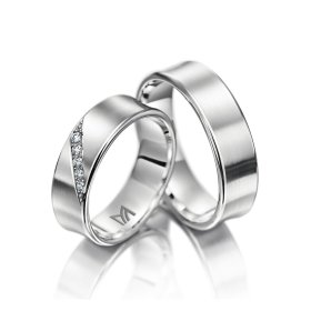 Weißgold, Ringe, Meister Trauringe Classics 112.8826.01/112.8826.00-W