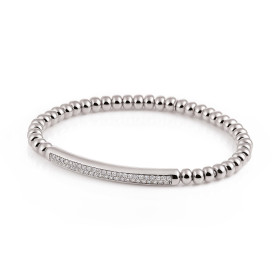 Weißgold, Armschmuck, Al Coro Stretchy Armband A103W