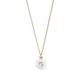 Rotgold, Halsschmuck, Schmuckwerk Halskette Glasklar DH567-RG-GW