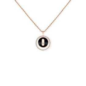 Roségold, Halsschmuck, Messika Lucky Move Kette KM Onyx 12317-PG