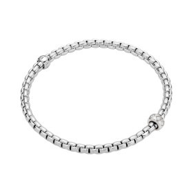 Weißgold, Armschmuck, FOPE Eka Flex'it Armband mit Diamanten in Rautenfassung 73101BX_BB_B_XBX_0XS